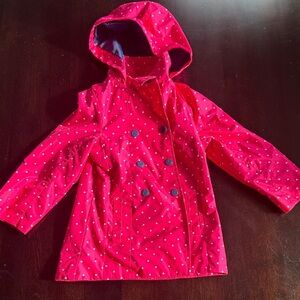 London Fog Kids Raincoat in Red with Polka Dots